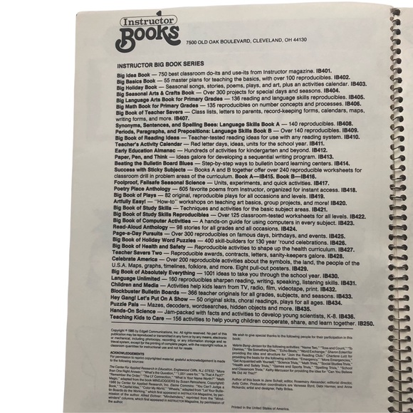 Book - Instructor’s Big Book of Teacher Savers II by Jane Schall - Picture 7 of 7